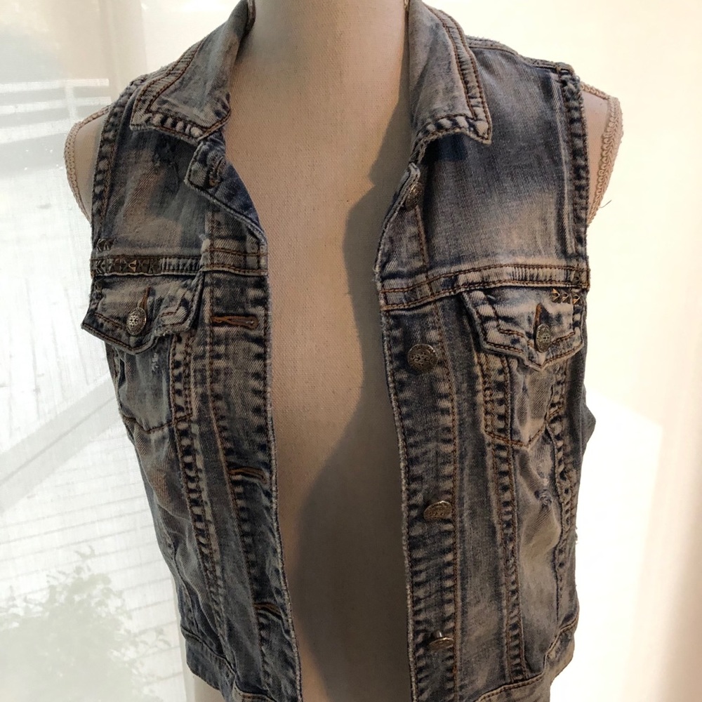 Silver faded jean jacket